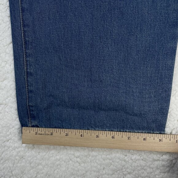 Lands' End Jeans Womens Sz 14 Blue Capri Wide Leg High Rise Waist 34x24 NWT - Picture 9 of 14